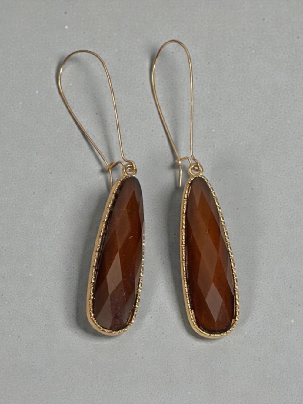 Vintage Elegant Brown Drop Earrings